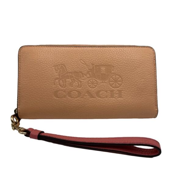 COACH Clbk Emb Horse Carriage Long Zip Around Wallet - Picture 1 of 8